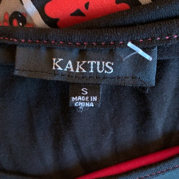 KAKTUS - Black Abstract Layered Long Sleeve TopTunic Dress – Size S - Picture 9 of 9